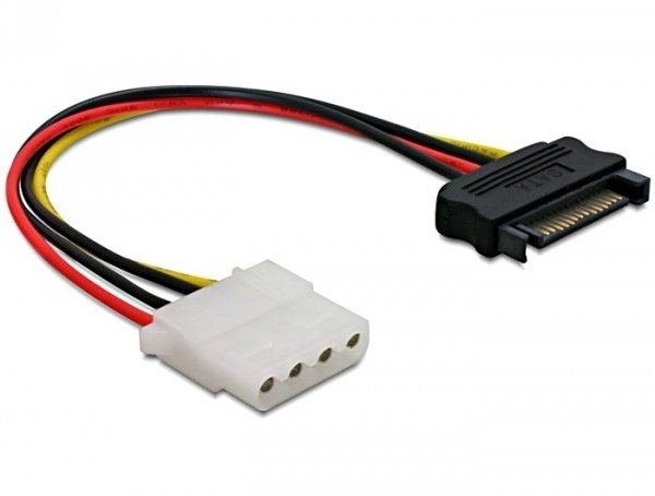 Cable De Alimentacion Delock Sata 15pin -> Molex 4pin M/H