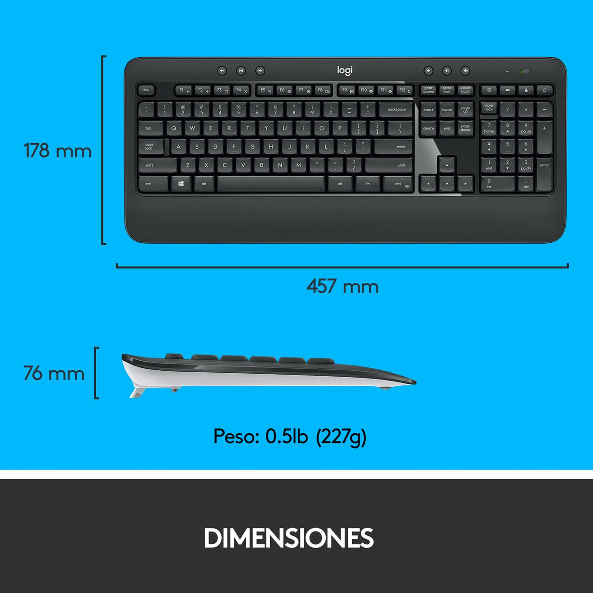 EAN 5099206077423 - Logitech 920-008680 teclado Ratón incluido Universal RF inalámbrico QWERTY Español Negro imagen 12