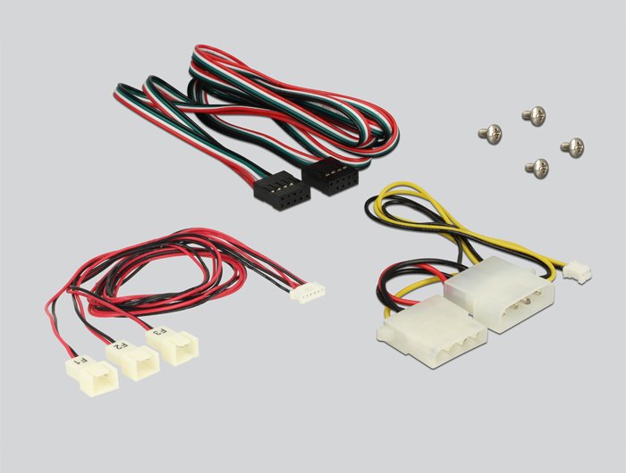 Delock 3.5" Front Panel > 2 X Usb 2.0 And Fan Control - Anschlüsse Am Vorderen Bedienfeld Des Speicherschachts - Usb 2.0 X 2