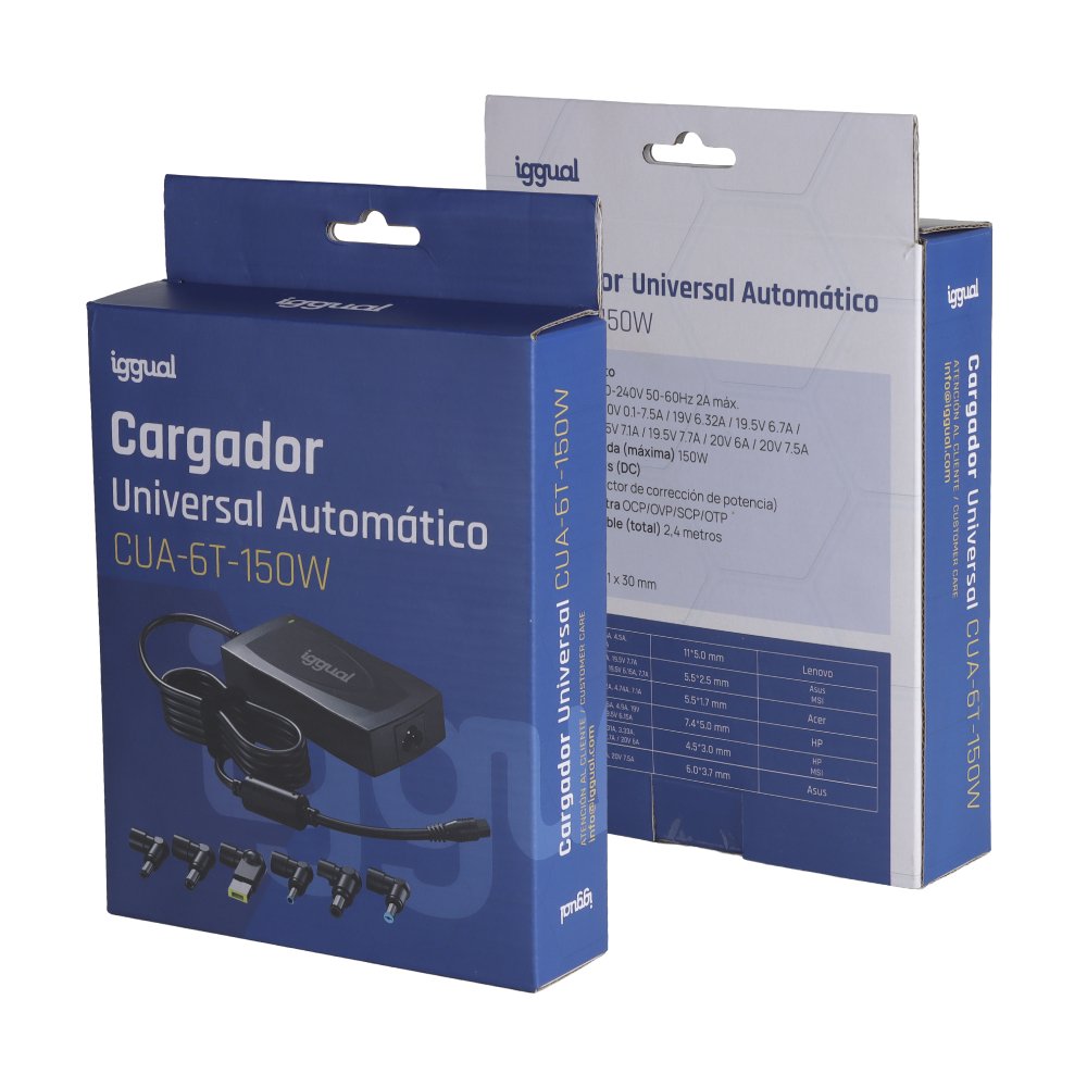 EAN 8435364319901 - iggual CUA-6T-150W adaptador e inversor de corriente Interior Negro imagen 5