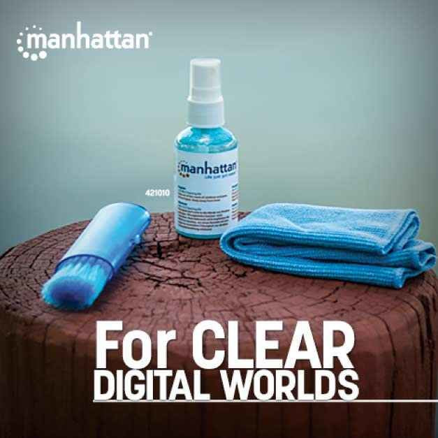 EAN 0766623421010 - Manhattan 421010 kit de limpieza para computadora LCD/TFT/Plasma Líquido y paños secos/húmedos para limpi imagen 2