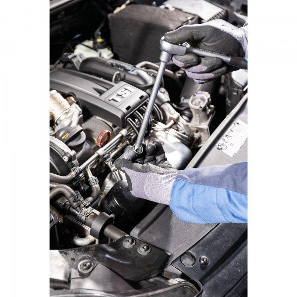 Llave Para Bujías Hazet 4766-1, 16 Mm (5/8"), Llave De Vaso De 3/8", Con Resorte De Corona