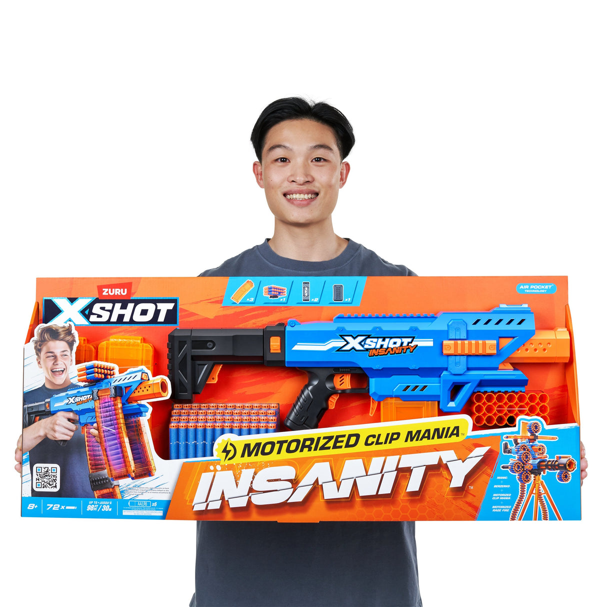 Zuru Xshot - Insanity Clip Blaster Motorisiert Mit Darts 36786