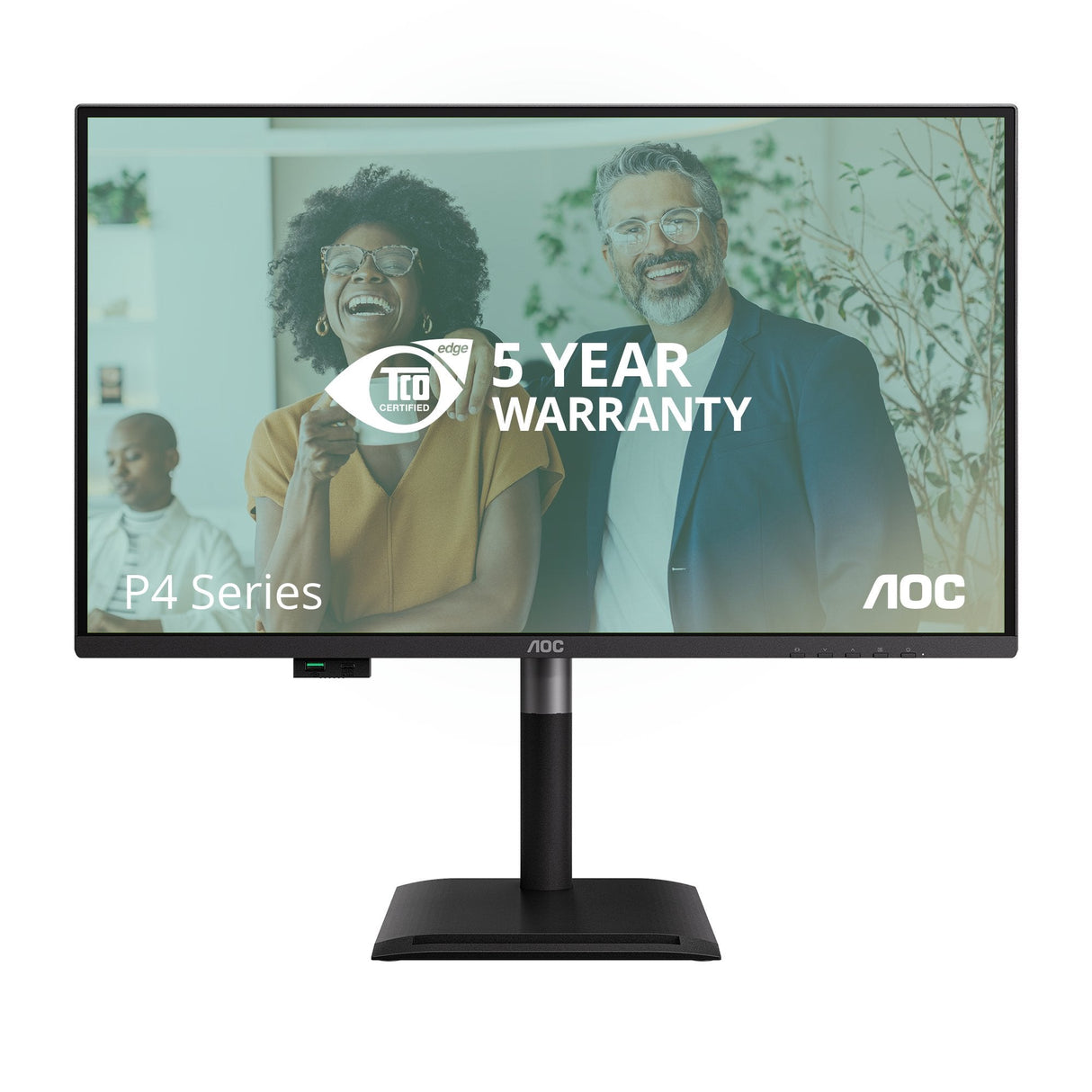 Aoc Q27p4cv 27" Ips Qhd 120hz 4ms Hdmi 2.0 Dp Usb C Dp Alt Mode Pd 96w Has