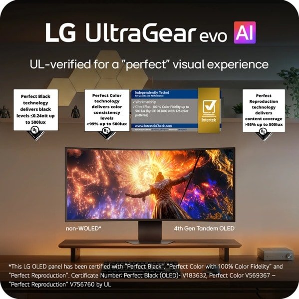 Lg Ultragear Evo Ai 39gx950b-B Gx9 Series Monitor Oled Gaming Curvado 39" (38.86" Visible) 5120 X 2160 5k2k Ultrawide @ 165 Hz 1500 Cd/M² 1850000:1 Displayhdr 500 True Black 0.03 Ms 2xhdmi Displayport Usb-C Altavoces Negro