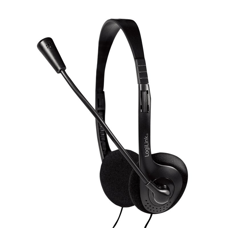 EAN 4052792061512 - LogiLink HS0052 auricular y casco Auriculares Alámbrico Diadema Oficina/Centro de llamadas Negro imagen 1