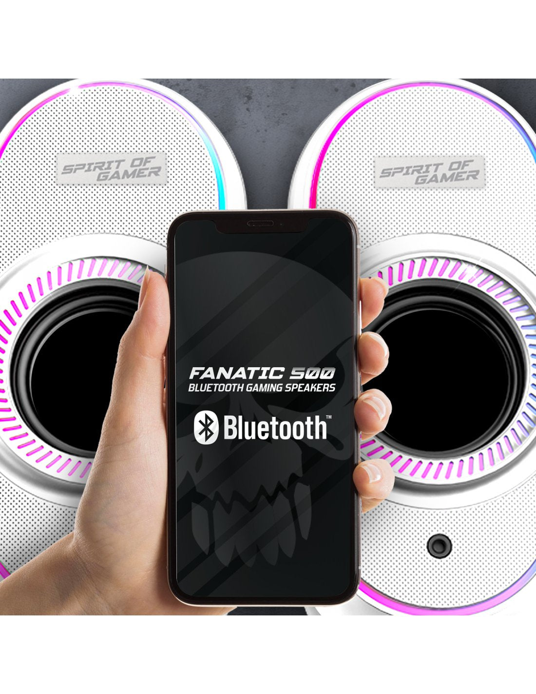 Spirit Of Gamer Altavoz 2.0 Fanatic 500 Rgb White