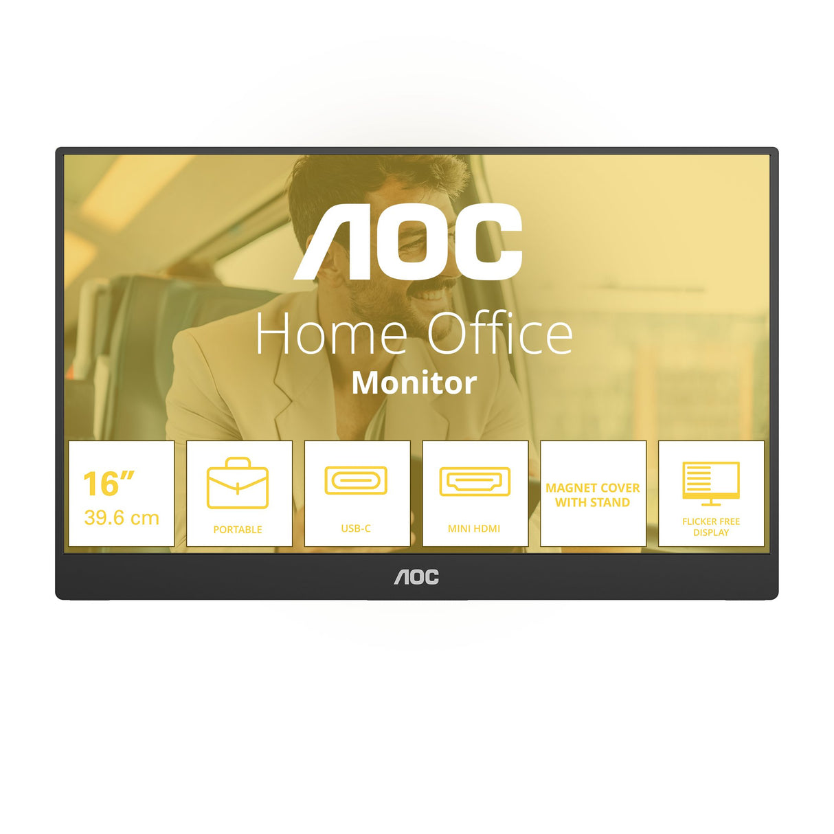 EAN 4038986133449 - AOC 16T20E2 monitor o TV portátil Monitor portátil Negro 39,6 cm (15.6") LED 1920 x 1080 Pixeles imagen 1