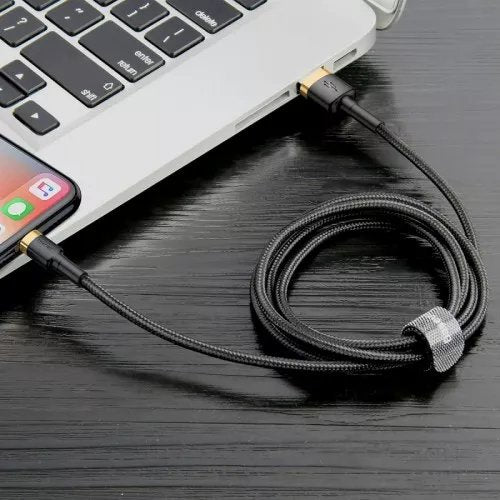 EAN 6953156275034 - Baseus CALKLF-CV1 cable de conector Lightning 2 m Negro, Oro imagen 3