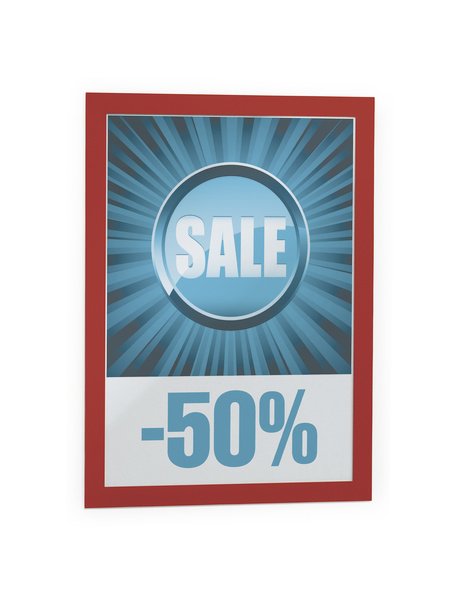 Marco Informativo Durable Duraframe A4 Autoadhesivo 2 Piezas Rojo