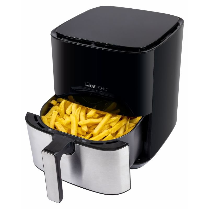 EAN 4006160045895 - Clatronic FR 3782 H Sencillo 5 L Independiente 1450 W Freidora de aire caliente Negro, Acero inoxidable imagen 3