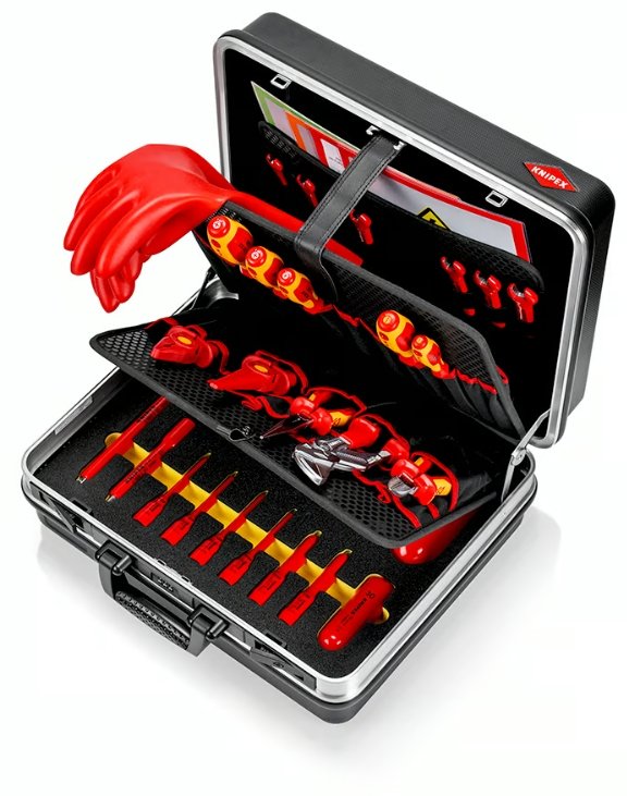 Kit De Herramientas De Knipex "Básico", Mobility, 34 Partes, Conjunto De Herramientas En Negro, Con Rango De Herramientas Para Vehículos Eléctricos 00 21 05 Ev