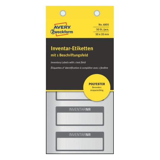 Avery Zweckform Inventaretiketten 50,0 X 20,0 Mm