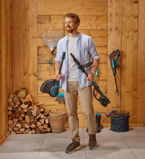 Desbrozadora Inalámbrico Gardena Powertrim 30/18v P4a Solo Gris/Turquesa, Sin Batería Ni Cargador, Power For All Alliance 14703-55