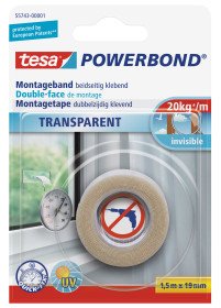 Tesa Cinta De Montaje Powerbond Transparenteee 5m 19mm