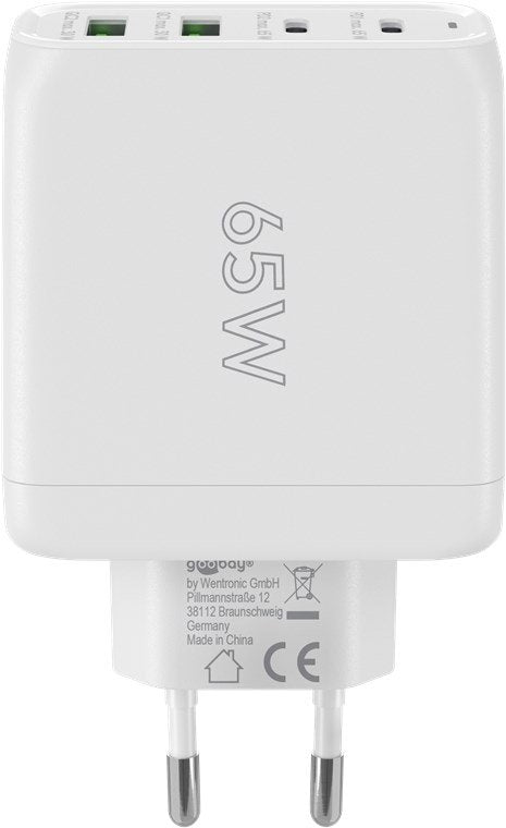 EAN 4040849648182 - Goobay 64818 cargador de dispositivo móvil Auriculares, Portátil, Smartphone Blanco Corriente alterna Car imagen 3