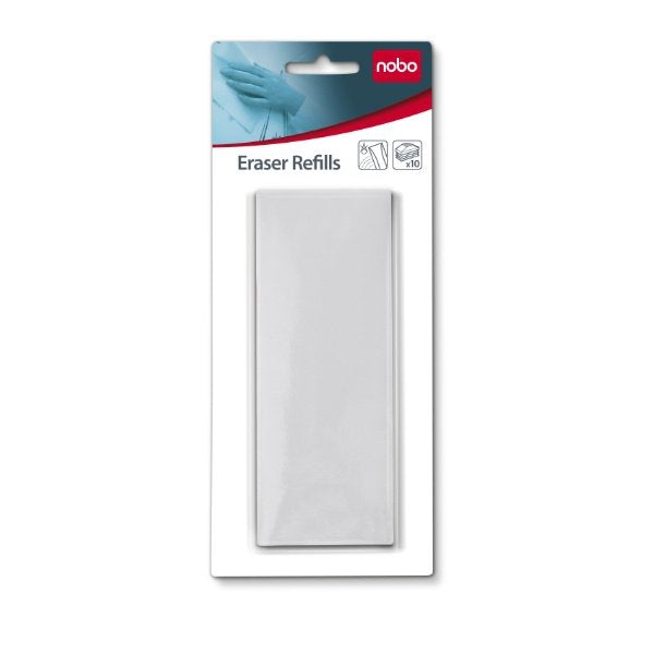 Nobo Pack De 10 Recambios Para Borrador Magnetico Nobo 1901433 De Pizarra Blanca