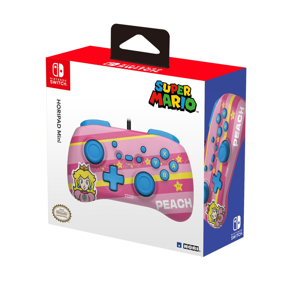 Gamepad Hori Controller Mini Peach Para Nintendo Switch Cableado
