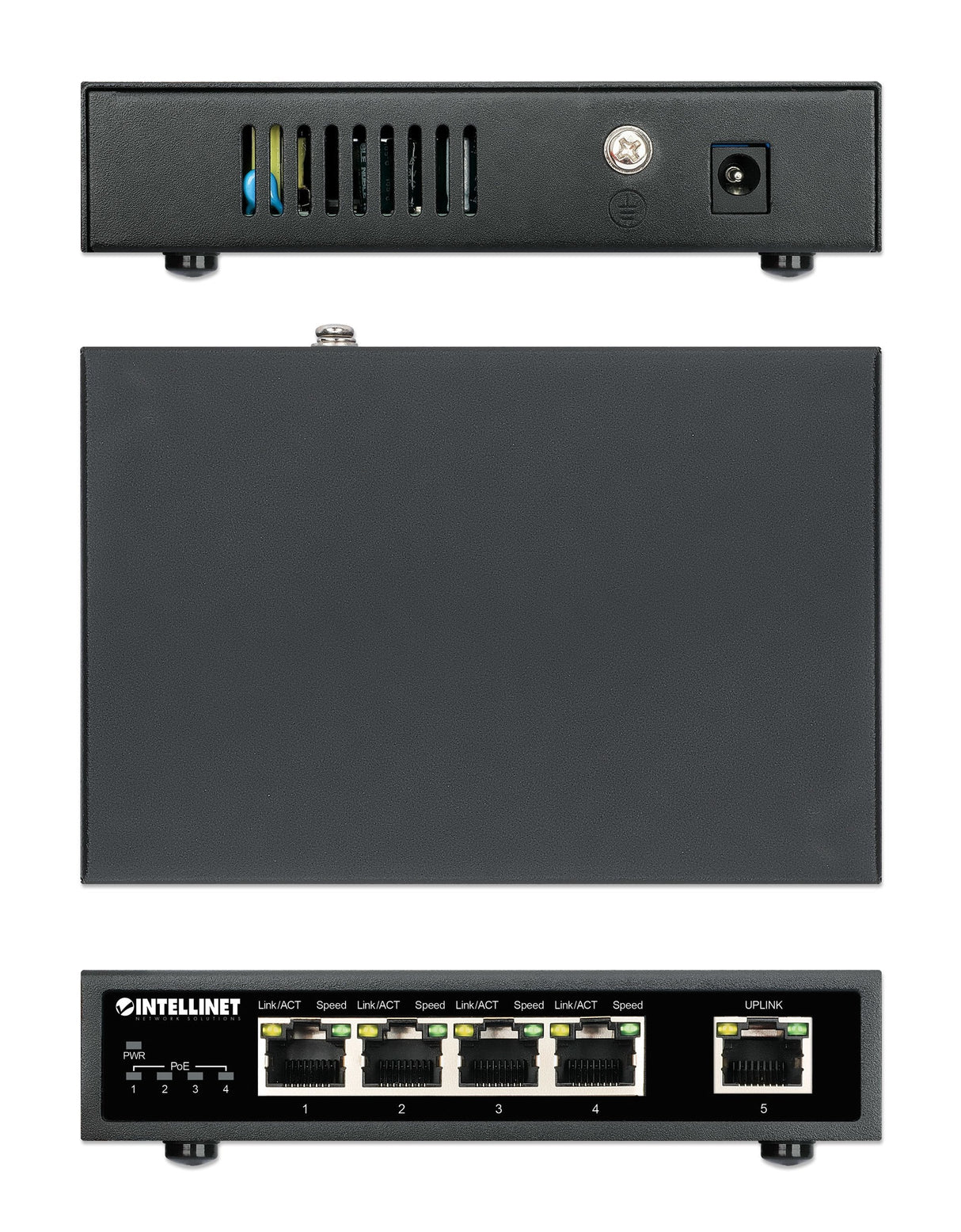 EAN 0766623561839 - Intellinet 561839 switch Gigabit Ethernet (10/100/1000) Energía sobre Ethernet (PoE) Negro imagen 6