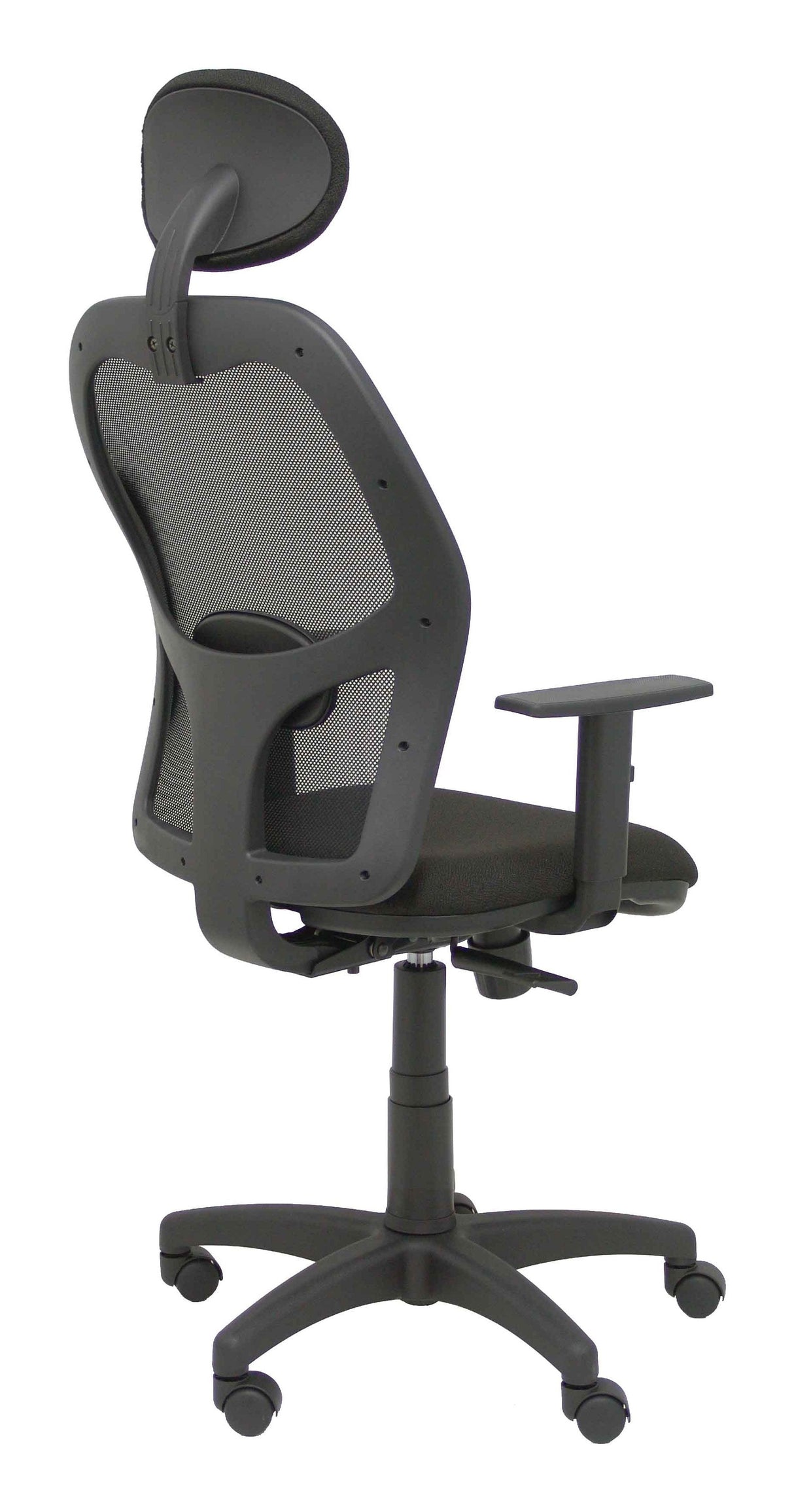 Silla Alocen Malla Negra Asiento Bali Negro Brazos