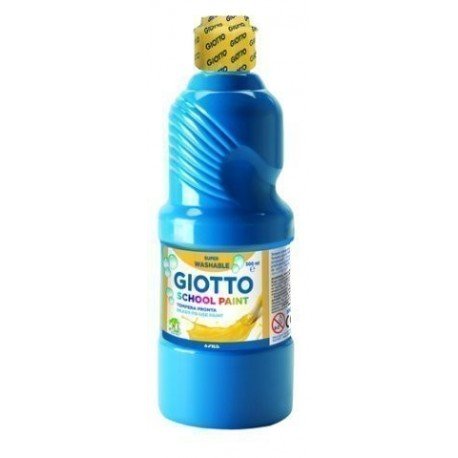 Giotto Témpera Escolar Lavable Azul Cyan Botella 500 Ml