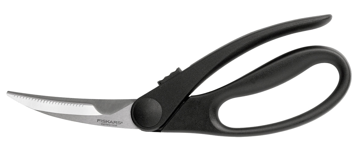 Tijeras Fiskars 1023819 De Cocina 230 Mm Negro, Acero Inoxidable Aves