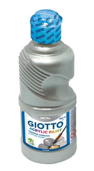 Giotto Témpera Acrílica Botella 250ml Plata