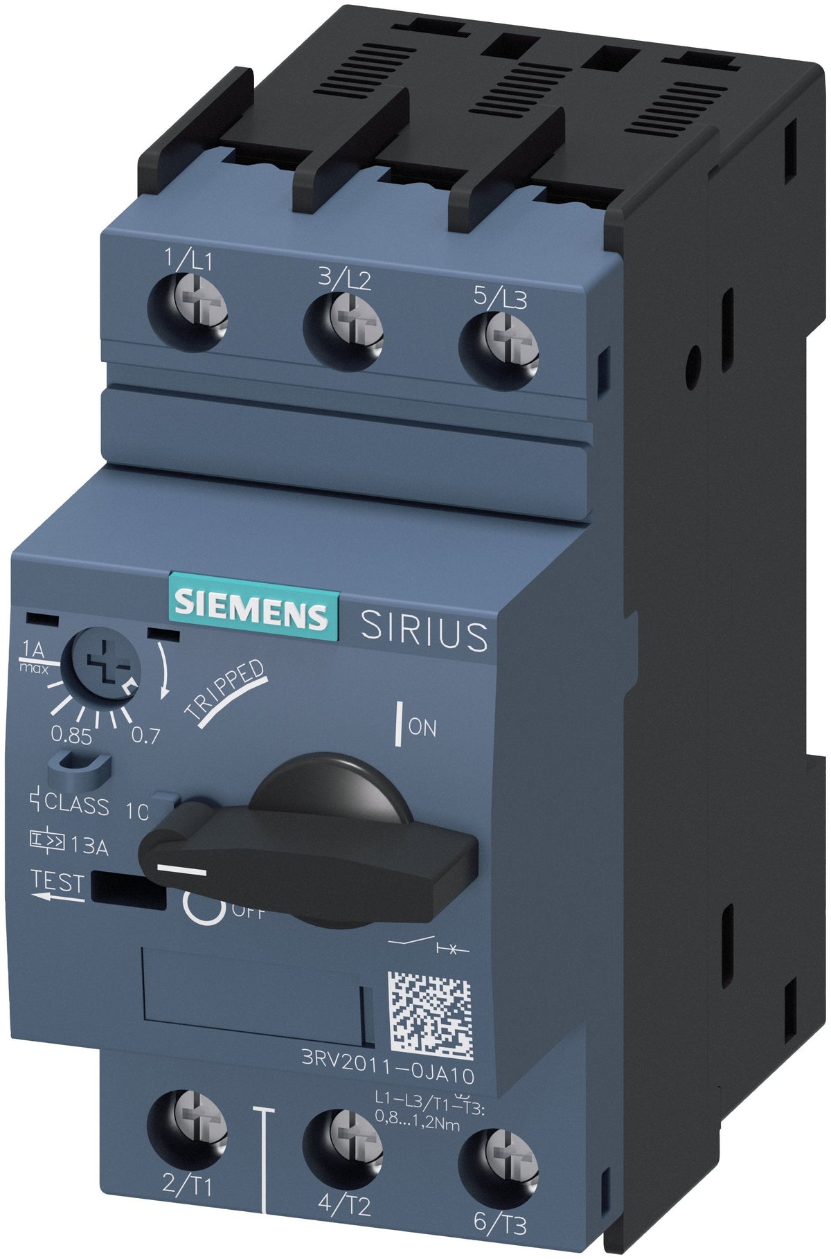 Siemens 3rv20110ja10 Guardamotor S00 0,7-1a Class10 Tornillo.