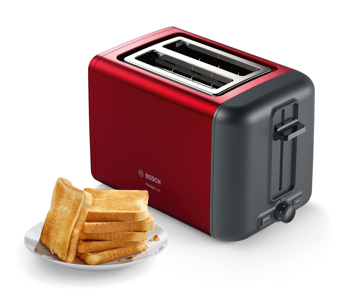 EAN 4242005188642 - Bosch TAT3P424 tostadora 2 rebanada(s) 970 W Negro, Rojo imagen 3