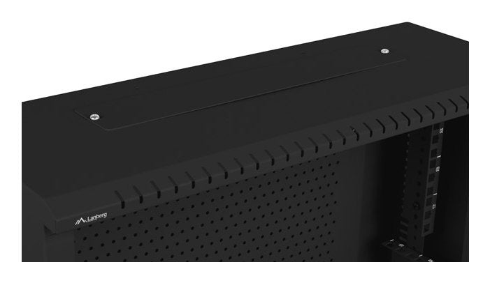 Armario Lanberg Mural Rack 19" 4u+3u/540x200 Bajo Perfil Negro Ensamblado