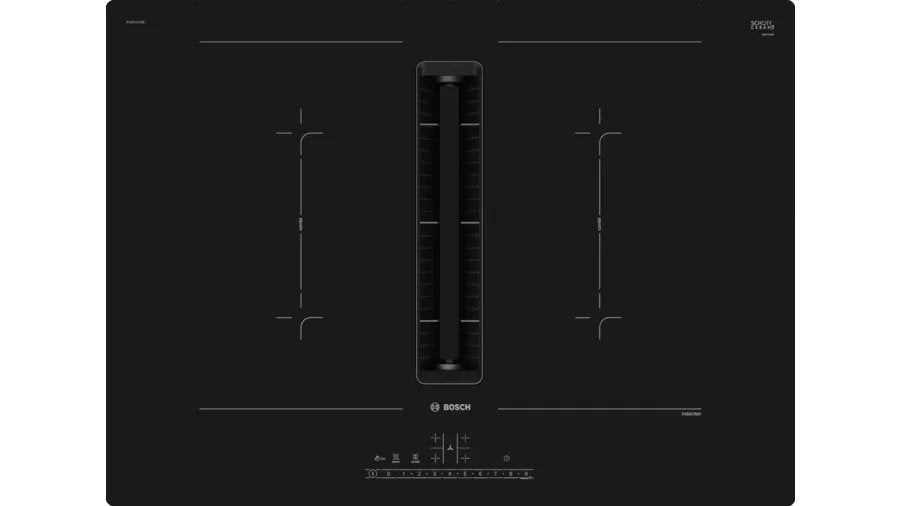 EAN 4242005435586 - Bosch PVQ711GA6 hobs Negro Integrado 70 cm Con placa de inducción 4 zona(s) Campana integrada imagen 1