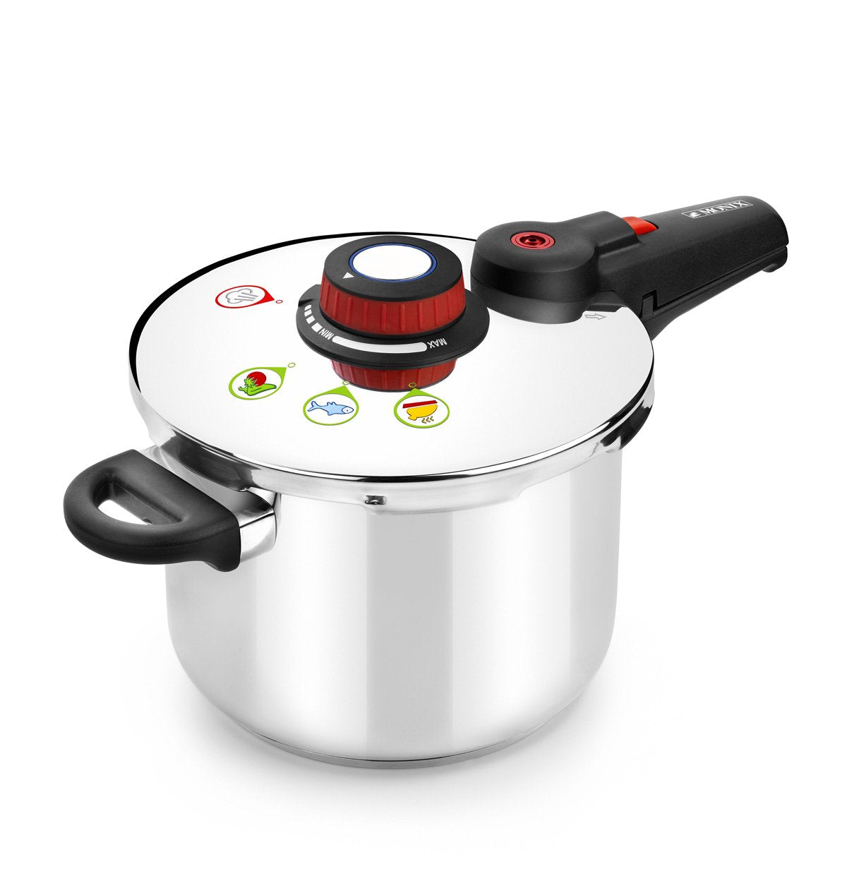 Olla A Presión Selecta Monix M790001 Ø22cm 4l Acero Inoxidable 18/10 Regulador Para Selección Gradual De La Presión