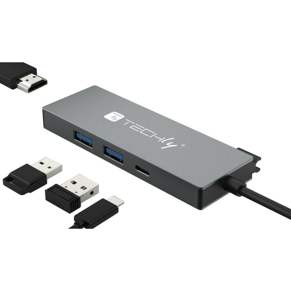 Hub Techly Usb-C 4 In 1