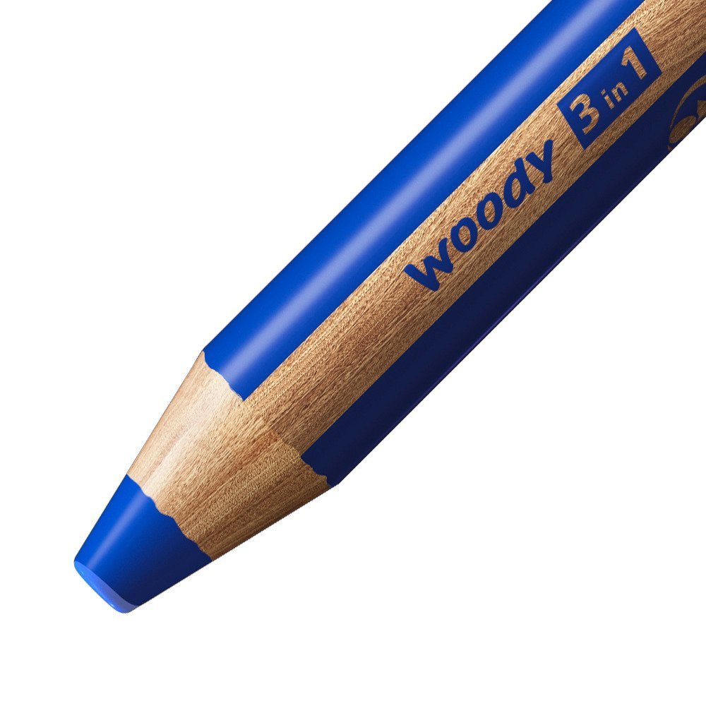 Stabilo Lápices De Colores Woody 3 En 1 Estuche De 5 Azul Ultramar