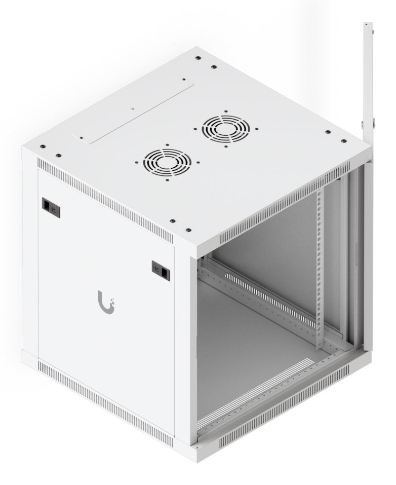 Fully Assembled Wall-Mount Rack With Built-In Fans And Uacc-Rack-12u-Wall-600-P