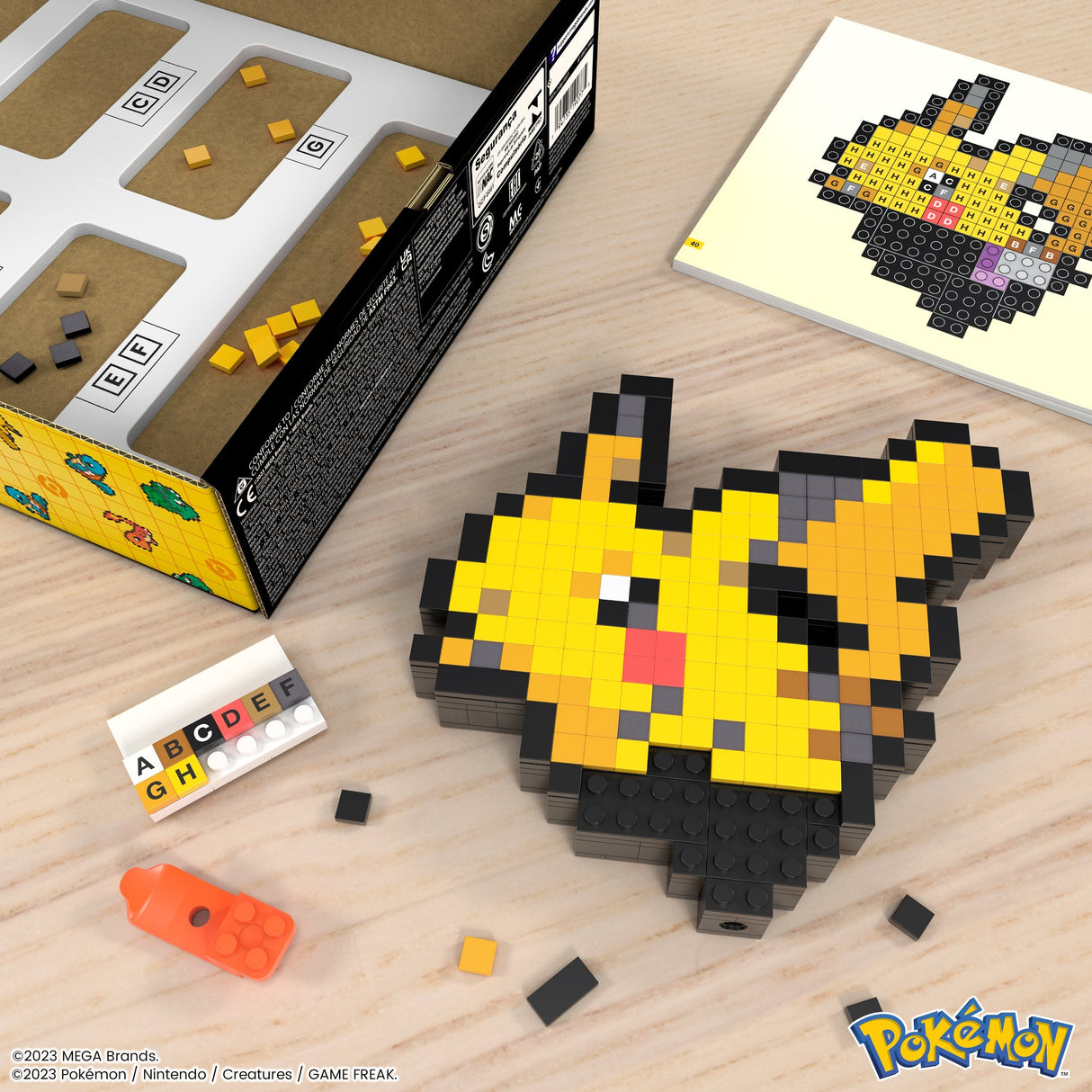 Mattel Mega Pokémon Pikachu Pixel Art, Juguete De Construcción Hth74