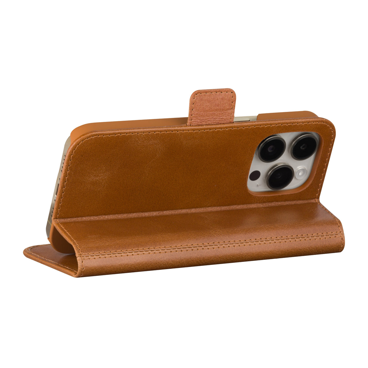 Dbramante1928 Copenhagen Funda Con Tapa Para Teléfono Móvil Piel De Napa Marrón Para Apple Iphone 15 Pro