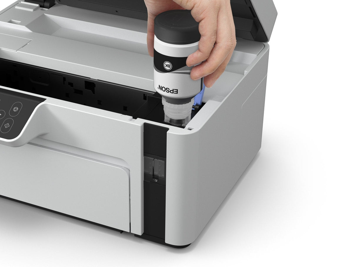 Impresora Epson Ecotank Mono M2120, 3 En 1, A4, 1200 X 2400 Ppp, 32 Ppm, Usb, Wi-Fi, 3 Aã±Os De Garantia Despues Del Registro.