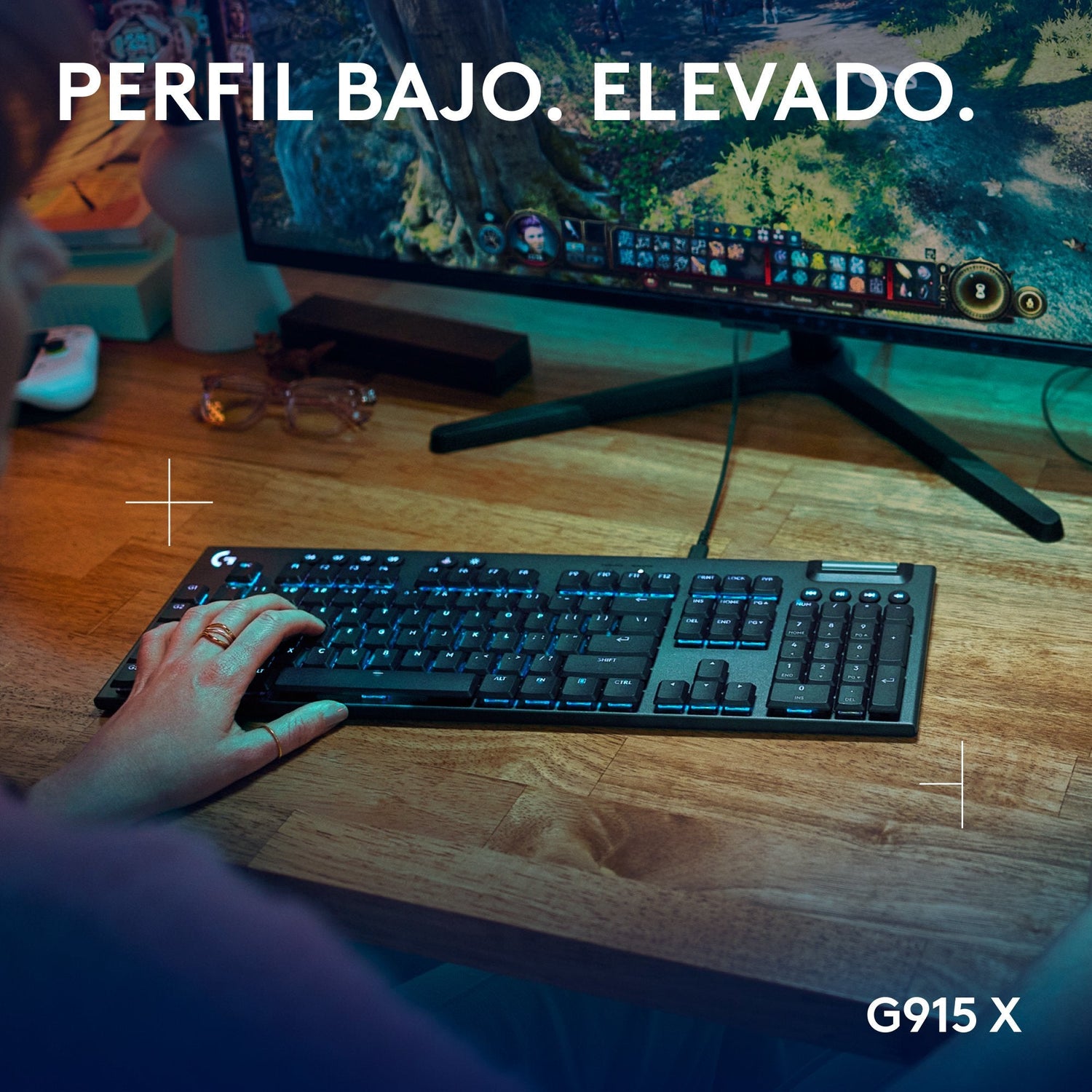 EAN 5099206124639 - Logitech G G915 X teclado Juego USB QWERTY Español Negro imagen 2