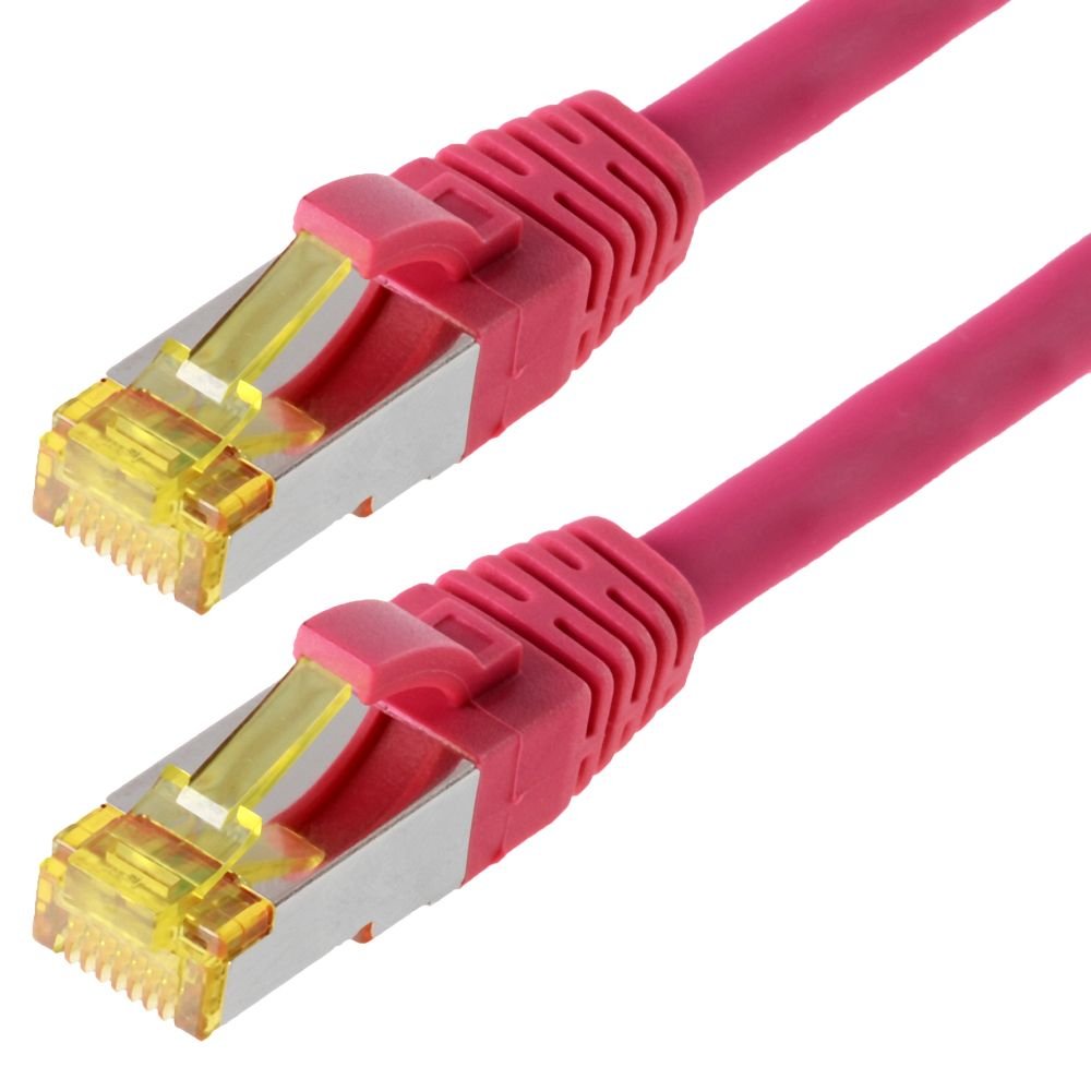 Helos Cable De Red S/Ftp Cat 6a Magenta 7,5m