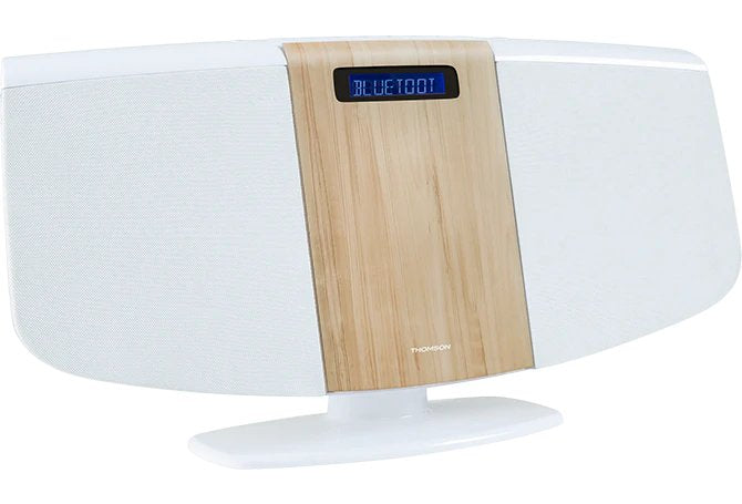 Thomson Micro Sound System Bt Cd/Mp3/Usb White Wood Finish Mic401bt