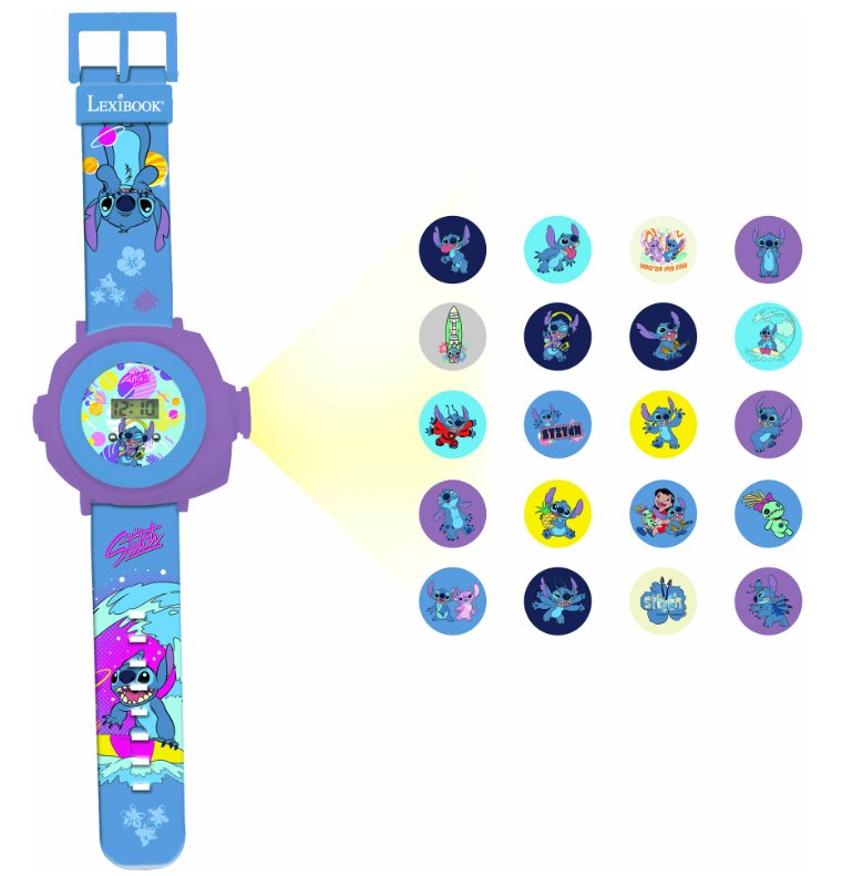 Reloj Proyector Digital Stitch Disney