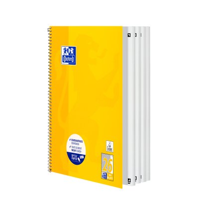 Oxford Collegeblock A4+220x295mm 80 Bl. Kariert Rand Blanco R