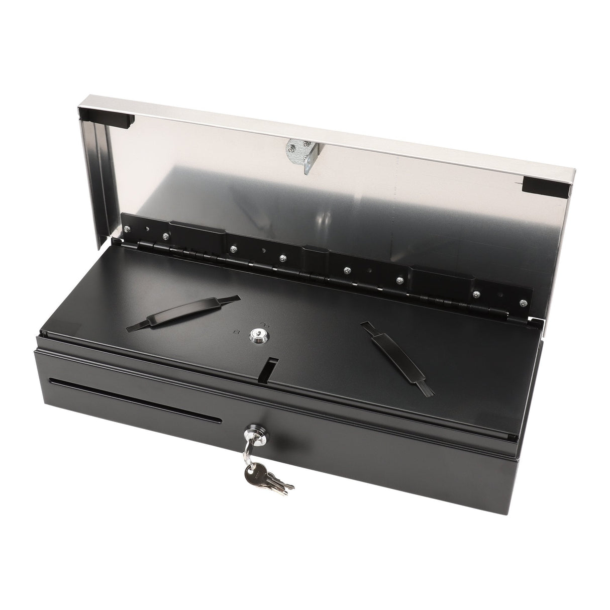 Olympia Hs 170s Cajón Para Dinero Con Cerradura Compatible Con Rj12, 8 Compartimentos Para Monedas Y 6 Billetes, Metálica