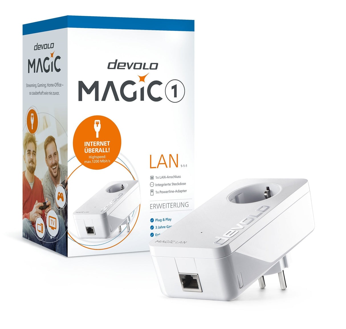 Adaptador Suplementario Lan Devolo Magic 1 1-1-1, Powerline 4250059682870
