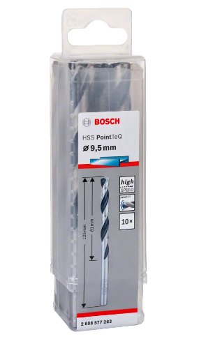 Hss Pointteq Din338, Ø 9,5mm X 125mm, 10 Stück, Bohrer