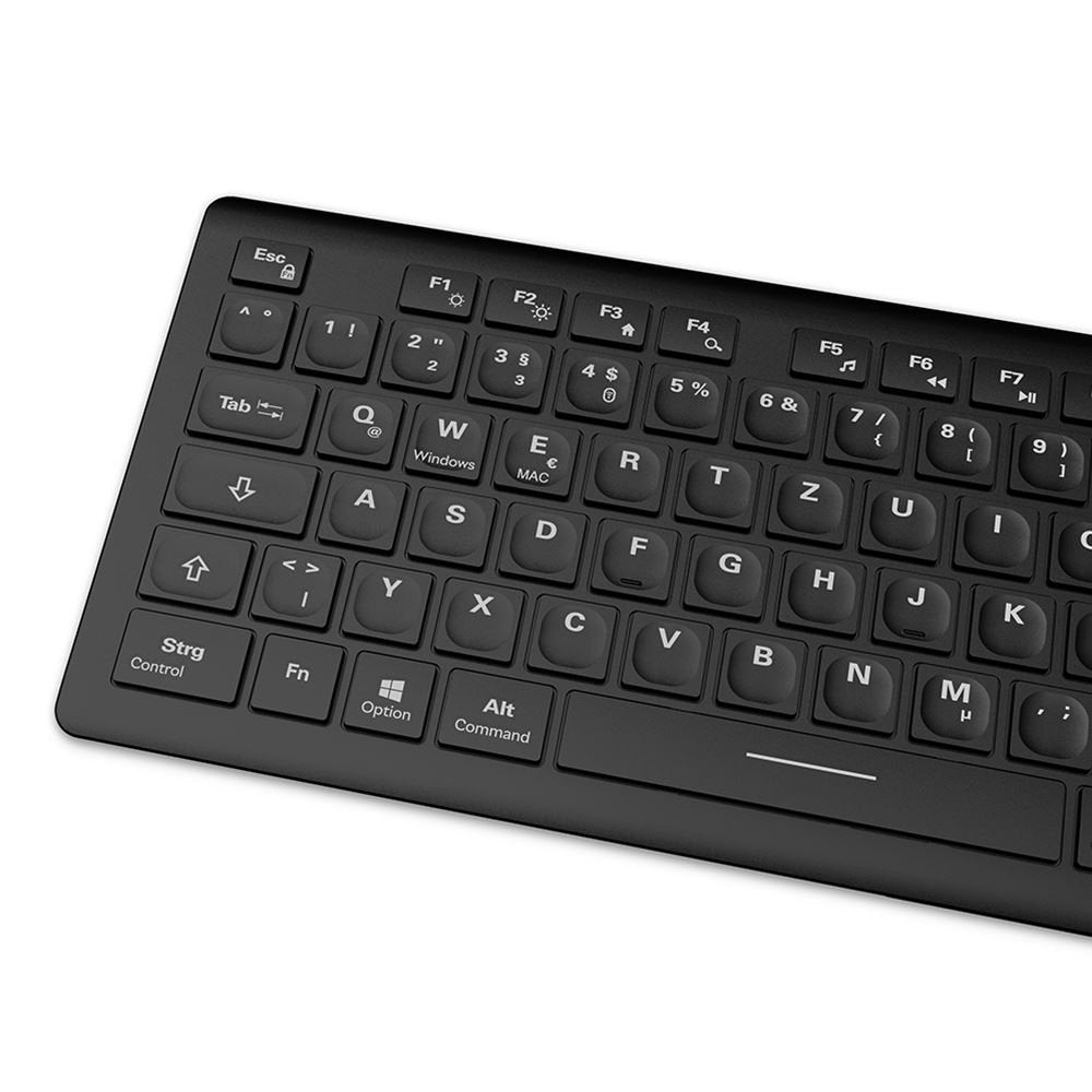 Sharkoon Officepal K30w, Teclado Negro, Desaprobación, Scratch Ddomes 4044951042333