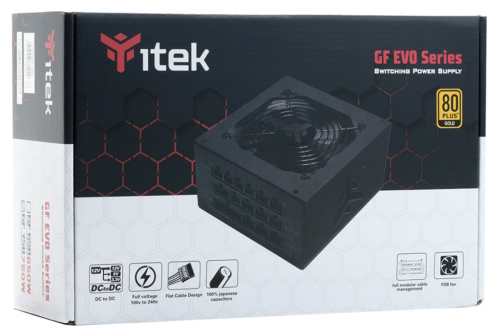 Fuente De Alimentación Itek Gf750 750 W 24-Pin Atx Atx Negro