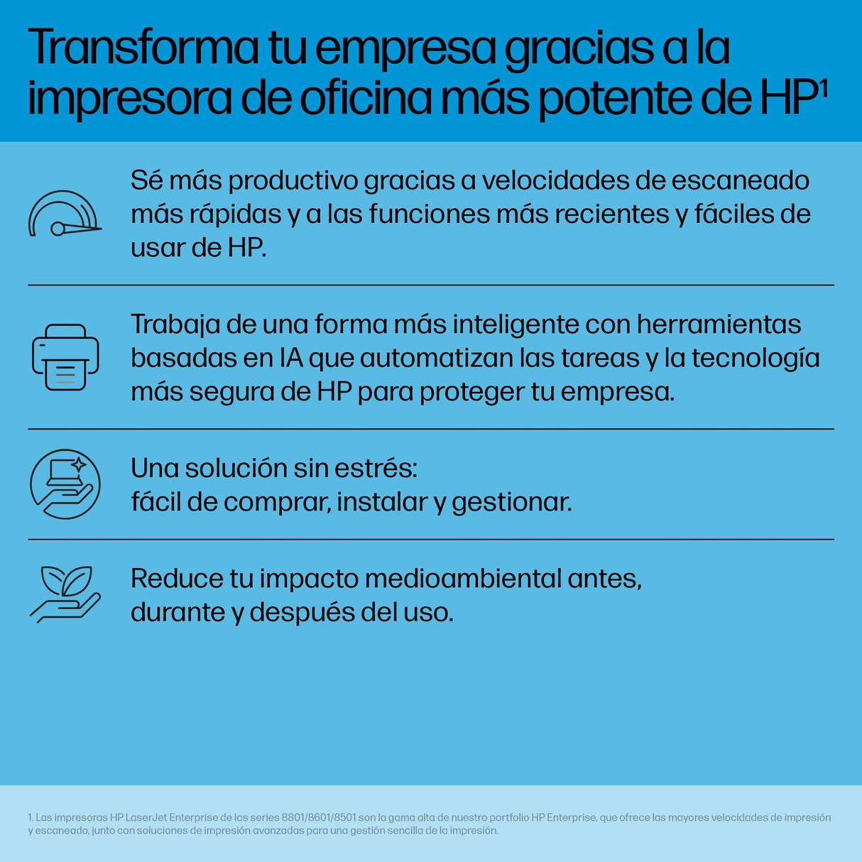 EAN 0198828505552 - HP Clr LaserJet Ent Flw MFP 8801z Prntr Laser A3 1200 x 1200 DPI 60 ppm Wifi imagen 8