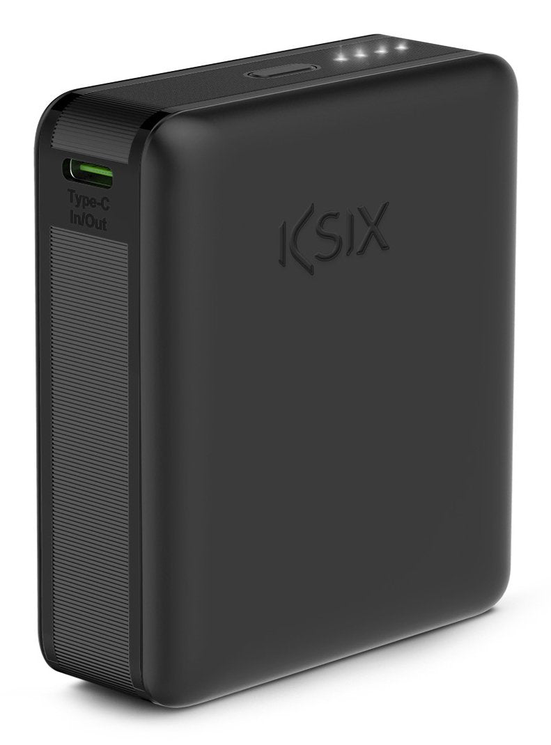 Ksix Powerbank Nano 10000 Mah Tamaã±O De Bolsillo, Power Delivery, 22.5v, Cable Usb-C A Usb-C, Carga